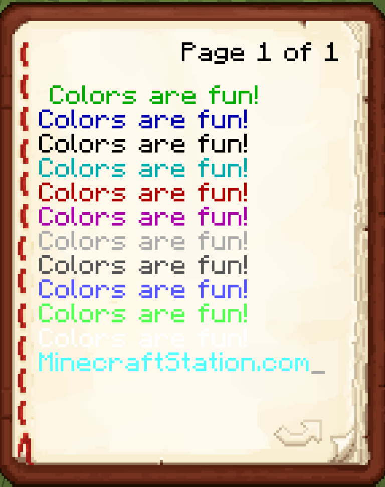 colores de minecraft