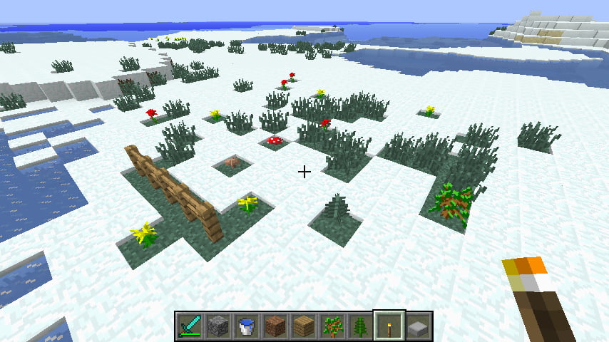 OptiFine – Mod: 1.7.10 → 1.21.5 13 Nieve con la opción Optifine deshabilitada
