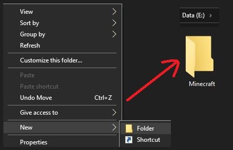 Cómo crear un servidor de minecraft en tu PC con Widows 2 Crea la carpeta de tu servidor de Minecraft