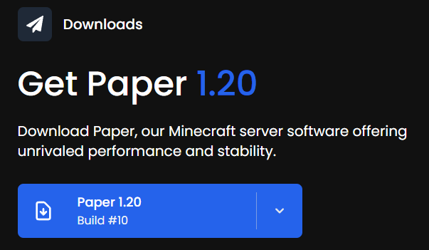Cómo crear un servidor de minecraft en tu PC con Widows 5 Descargar el jar de Paper